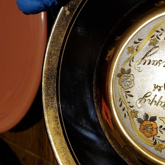 Dynasty Gallery Exclusive Original Chokin Happy 50th Anniversary-24Kt rim plate - Picture 4 of 9